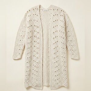 moon & madison Cream Open-Knit Cardigan